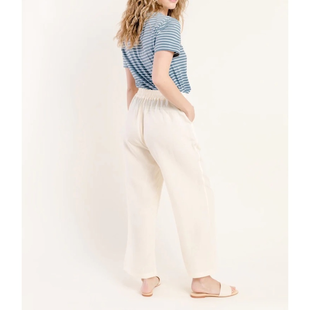 Tradlands Paloma Linen Pant in Almond